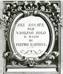 Music Cover Sheet for Violin by Pietro Nardini by Unbekannt Unbekannt